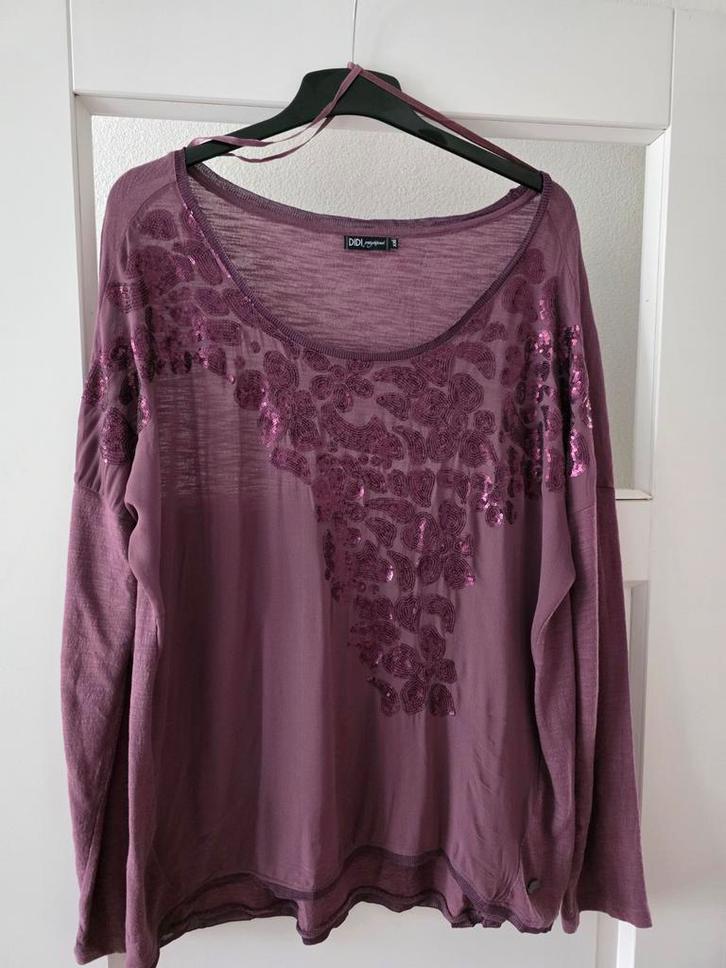 Didi shirt lange mouw applicaties, Kleding | Dames, T-shirts, Zo goed als nieuw, Lange mouw, Ophalen of Verzenden