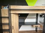 Moderne Hoogslaper met Bureau, Kast en Opbergruimte, Ophalen, Zo goed als nieuw, Hoogslaper