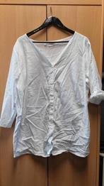 Leuke witte blouse met ophaalmouwtje bonprix maat 50 gedrage, Bonprix, Ophalen of Verzenden, Gedragen, Blouse of Tuniek