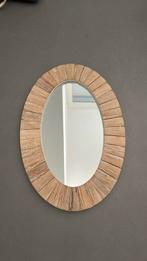 Spiegel ovaal Zara home hout look, Huis en Inrichting, Woonaccessoires | Spiegels, Ophalen, Minder dan 50 cm, Gebruikt, Minder dan 100 cm