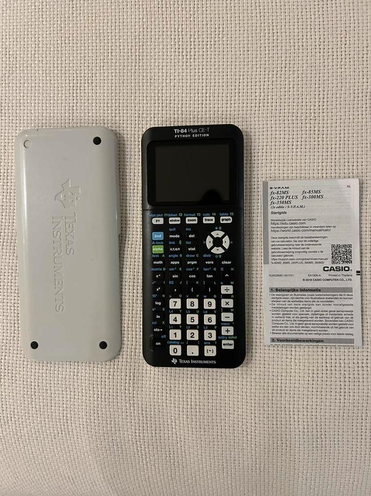 Casio Texas Intruments TI-84 Plus CE-T Python Edition, Diversen, Rekenmachines, Zo goed als nieuw, Grafische rekenmachine, Ophalen of Verzenden