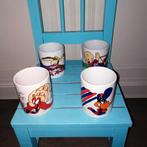 FC Barcelona mokken Looney Tunes Warner Bros 1997 4 stuks, Ophalen, Gebruikt, Buitenlandse clubs, Overige typen