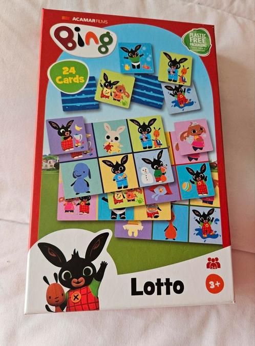 Bing Spullen; Lotto, schort,  Puzzel 24 stuks ed, Kinderen en Baby's, Speelgoed | Kinderpuzzels, Zo goed als nieuw, 10 tot 50 stukjes