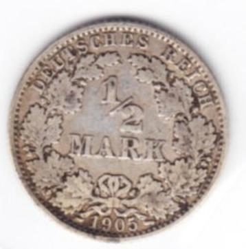 m012 deutsches reich 0,5 mark 1905 (G)   beschikbaar voor biedingen