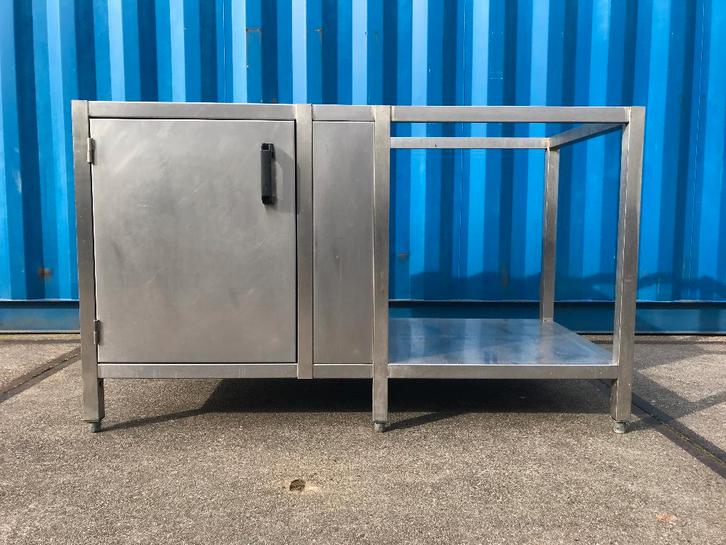 Buitenkeuken BBQ rvs werkkast / werktafel, topblad = xtra, Tuin en Terras, Buitenkeukens, Gebruikt, Gas, Ophalen