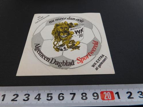 sticker Algemeen Dagblad Sportwereld  WK78, Verzamelen, Stickers, Zo goed als nieuw, Bedrijf of Vereniging, Ophalen