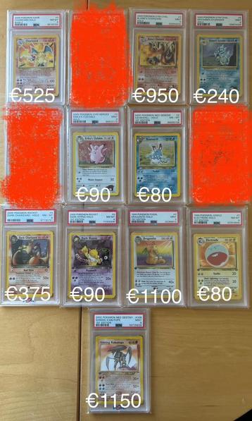 WOTC - pokemonkaarten PSA GRADED beschikbaar voor biedingen