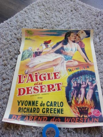 1950 FILMPOSTER L'AIGLE DU DESERT/DESERT HAWK/YVONNE d CARLO beschikbaar voor biedingen