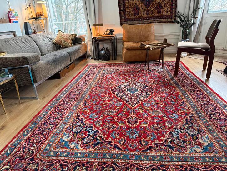 Groot handgeknoopt vintage Perzisch tapijt – 295 x 200 cm, Huis en Inrichting, Stoffering | Tapijten en Kleden, Zo goed als nieuw