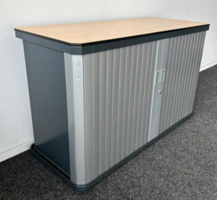 Metalen archiefkast Gispen Octa roldeurkast., Huis en Inrichting, Kasten | Roldeurkasten en Archiefkasten, Gebruikt, Minder dan 100 cm