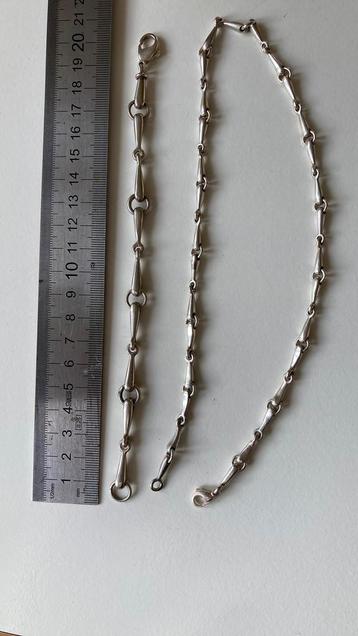 Zilveren armband en halsketting 825 beschikbaar voor biedingen