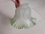 Vintage lampenkap klein glas groen, Vintage, Frans, antiek, Ophalen of Verzenden, Zo goed als nieuw, Overige vormen