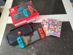 Nintendo Switch console blauw/rood, Spelcomputers en Games, Spelcomputers | Nintendo Switch, Ophalen of Verzenden, Zo goed als nieuw