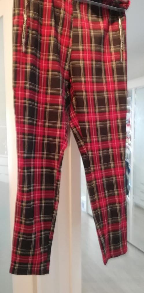 Nieuwe geruite broek met stretch, Kleding | Dames, Broeken en Pantalons, Nieuw, Maat 38/40 (M), Rood, Ophalen of Verzenden