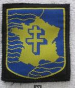 Embleem Frankrijk 2 DB Pantserdivisie afm. 7 x 6 cm., Verzamelen, Ophalen of Verzenden, Landmacht, Overige gebieden, Embleem of Badge