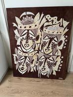 batik doek met maskersafbeelding, Ophalen