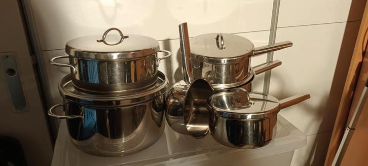 Sigg Zwitserland Pannenset - Koperbodem, Staal, Huis en Inrichting, Keuken | Potten en Pannen, Ophalen of Verzenden