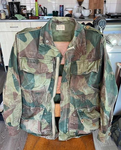 Original 1956 Belgian Para Smock brush-stroke camo complete, Verzamelen, Militaria | Tweede Wereldoorlog, Landmacht, Kleding of Schoenen