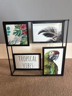 Tropical vibes fotolijst zwart, Minder dan 50 cm, Metaal of Aluminium, Ophalen of Verzenden, Zo goed als nieuw