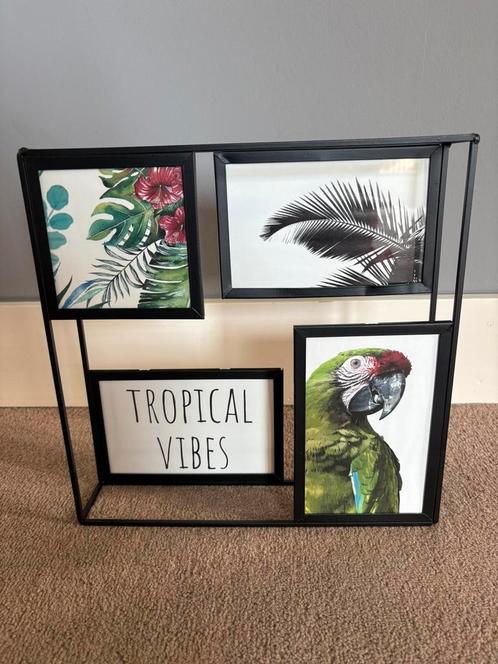 Tropical vibes fotolijst zwart, Huis en Inrichting, Woonaccessoires | Lijsten, Zo goed als nieuw, Minder dan 50 cm, Minder dan 50 cm
