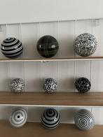 Set modernist keramieken gestreepte glob…, Ophalen of Verzenden, Zo goed als nieuw