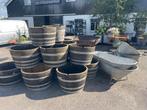 Plantenbak Wijnvat, Tuin en Terras, Ophalen, Zo goed als nieuw, Rond, Hout