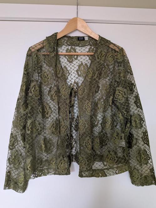 Groen kanten vestje maat 44, Kleding | Dames, Truien en Vesten, Zo goed als nieuw, Maat 42/44 (L), Groen, Ophalen of Verzenden