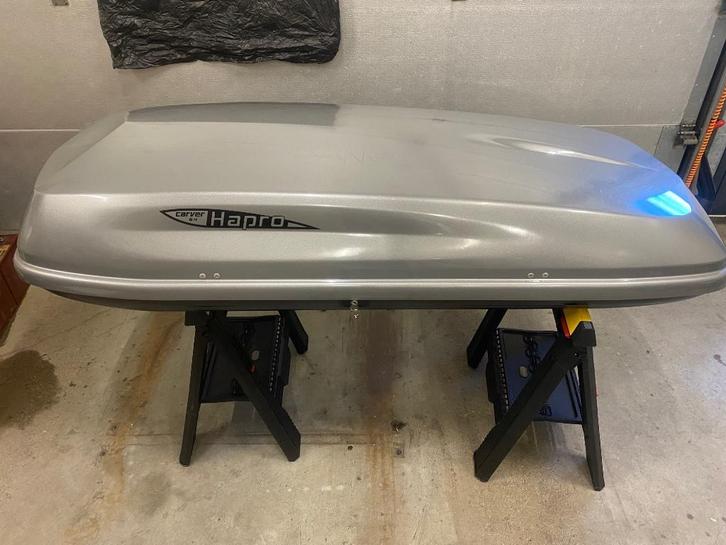 Grote Dakkoffer Hapro Carver 6.4 silver shiny  420 Liter, Auto diversen, Dakkoffers, Zo goed als nieuw, Ophalen