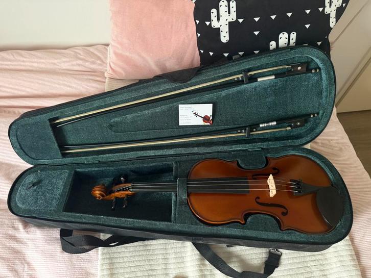 Viool 4/4 Primavera 200 incl koffer, Muziek en Instrumenten, Strijkinstrumenten | Violen en Altviolen, Zo goed als nieuw, 4/4-viool