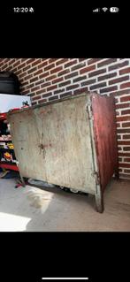 Industriele werkbank , vintage staal, Antiek en Kunst, Ophalen
