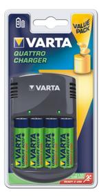 VARTA Quattro Charger + 4 AA 2100 mAh Batterijen *NEW*, Nieuw, Ophalen of Verzenden