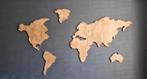 houten afbeeldingen ' de wereld' / wereldmap hout decoratie, Ophalen of Verzenden, Zo goed als nieuw