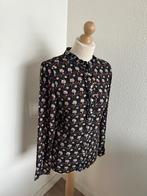 King Louie maat 42 retro donkere top blouse 2875, Kleding | Dames, Zwart, Maat 42/44 (L), Ophalen of Verzenden, Zo goed als nieuw