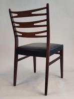 4x vintage eetkamerstoel teakhout houten stoelen, Ophalen, Gebruikt, Bruin, .