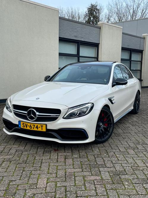 Mercedes-Benz C-Klasse C63 s 4.0 375KW Speedshift 2015 Wit, Auto's, Mercedes-Benz, Particulier, C-Klasse, 360° camera, ABS, Achteruitrijcamera