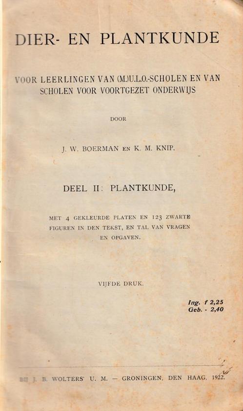 Dier- en Plantkunde, Boeken, Natuur, Gelezen, Bloemen, Planten en Bomen, Ophalen of Verzenden