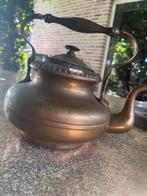 Antieke Koperen Theepot met Houten Handvat, Antiek en Kunst, Antiek | Koper en Brons, Ophalen of Verzenden, Koper