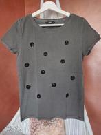 Only - T-shirt grijs met pailletten - mt xs, Grijs, Maat 34 (XS) of kleiner, Zo goed als nieuw, Only