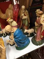 Vintage Kerstgroep Jaren '50 Kerststal Beelden Kerstdecorati, Ophalen of Verzenden