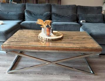 Richmond  kensington salon tafel met glasplaat / sleeperwood beschikbaar voor biedingen