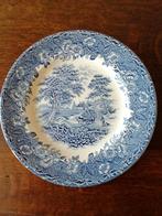 Vintage Engels Bord met Blauw Landschap Decor, Antiek en Kunst, Antiek | Wandborden en Tegels, Ophalen of Verzenden