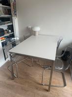 IKEA TORSBY tafel chroom keramiek 135x85cm, Ophalen, Zo goed als nieuw, Vijf personen of meer, Rechthoekig