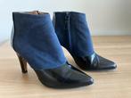 laarsjes Reiss blauw suede en zwart leer mt 37.5, Reiss, Lage of Enkellaarzen, Ophalen of Verzenden, Zo goed als nieuw