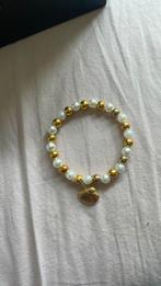 Goud armbandje, Verzenden, Nieuw, Elastiek, Met bedels of kralen
