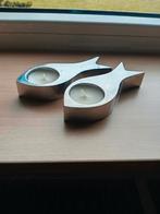 Theelichthouder waxinelichthouder vis, Ophalen of Verzenden, Zo goed als nieuw, Overige materialen, Minder dan 25 cm