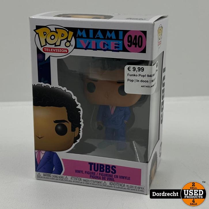Funko Pop! 940 Miami Vice Tubbs Pop | In doos, Verzamelen, Poppetjes en Figuurtjes, Nieuw, Ophalen of Verzenden