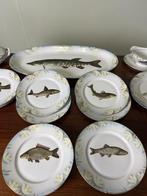 Vintage visservies, Ophalen of Verzenden