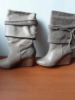 Leren halfhoge laarzen Fred de la Bretoniere, grijs, maat 36, Ophalen of Verzenden, Zo goed als nieuw, Grijs, Hoge laarzen