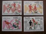 LAOS 1994; set (4) WK VOETBALLEN, Postzegels en Munten, Verzenden, Gestempeld, Sport