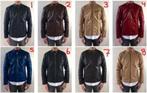 Zwarte bruine leren jassen biker jacks heren in maat m l xxl, Ophalen of Verzenden, Nieuw, Maat 52/54 (L), Zwart
